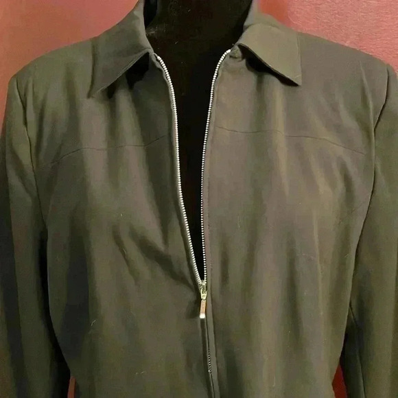 George Stretch NWT Women’s 12 Black Full Zip Up Blazer - Picture 2 of 9